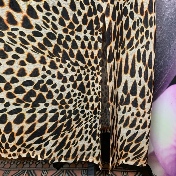 Topshop Blaze Burning Print Midi Dress with Slit - Picture 4 of 9